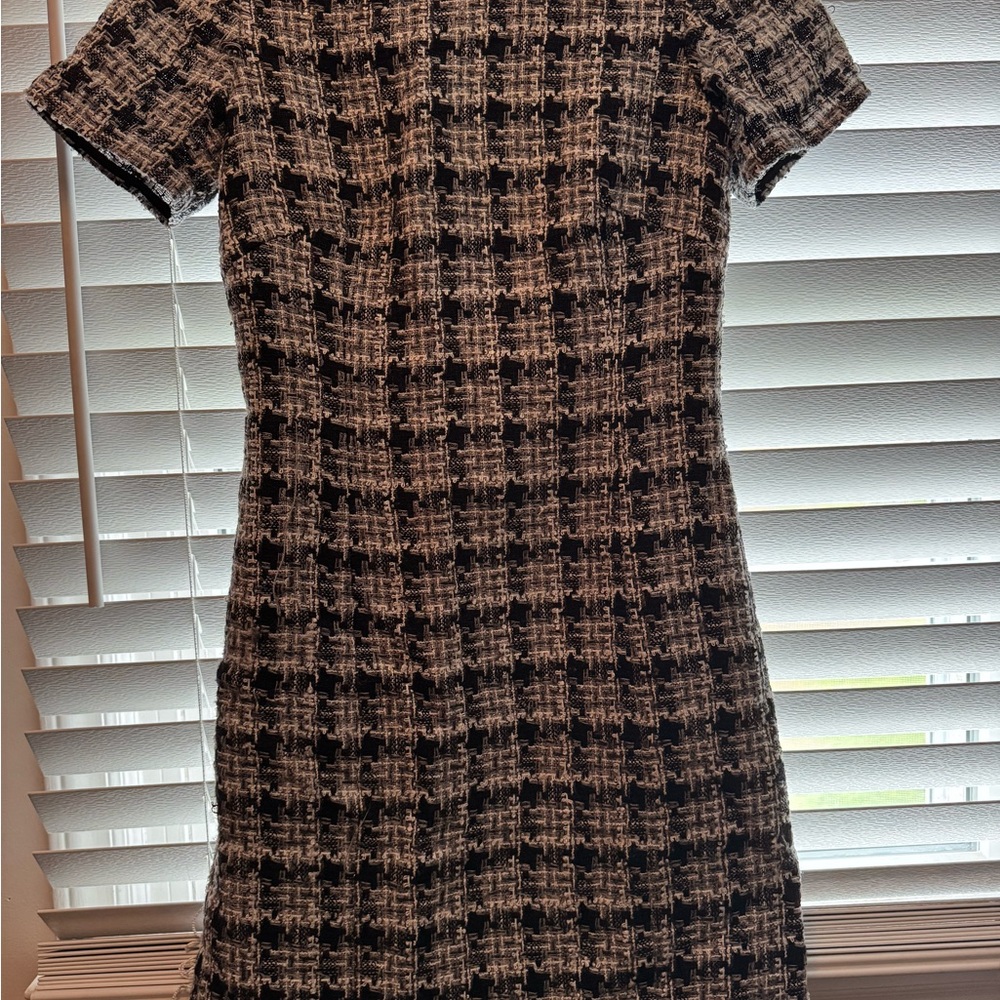 Kate Spade Black and White Tweed Mini Dress
